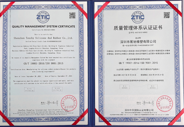 中国 Shenzhen Tenchy Silicone&amp;Rubber Co.,Ltd 認証